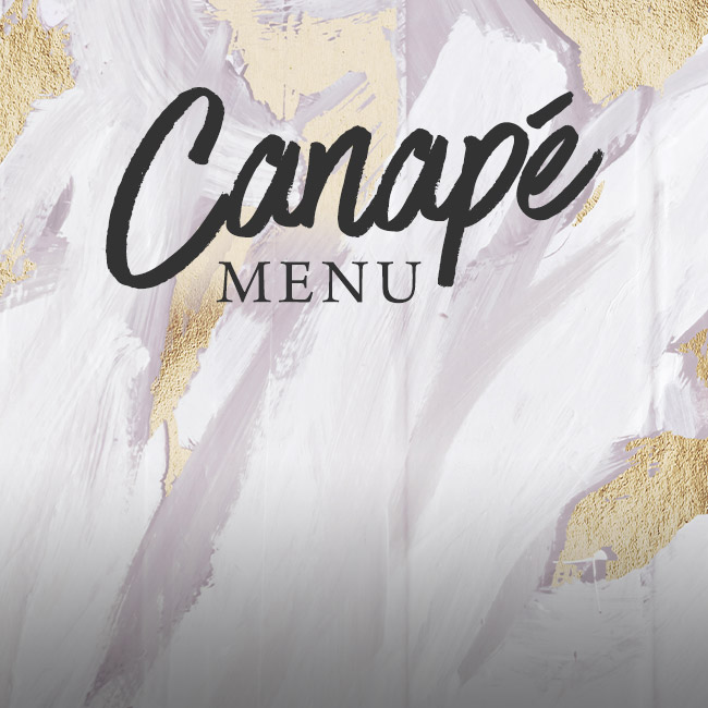 Canapé menu at The Barnt Green Inn